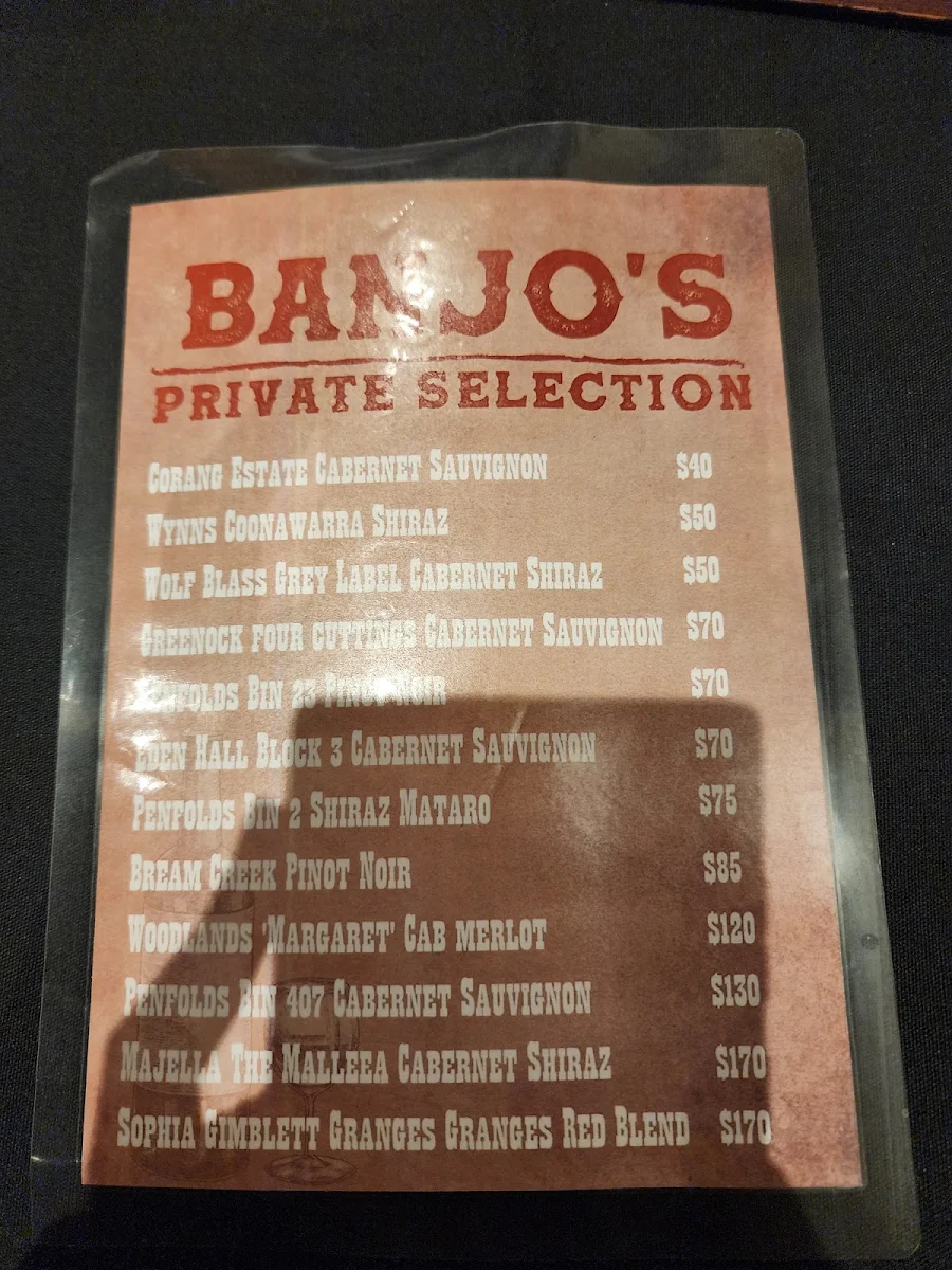 Menu, Stonegrill Steakhouse