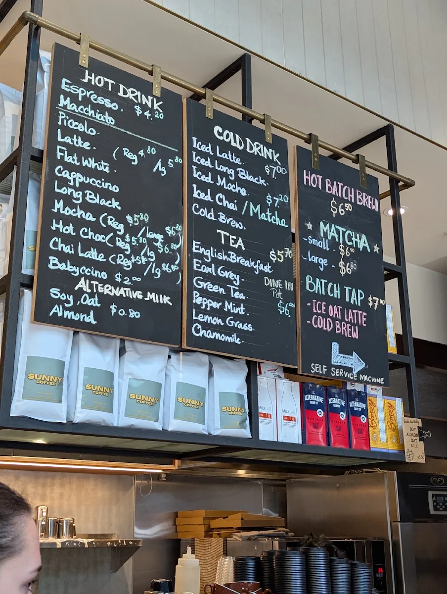Menu, Bourke Street Bakery North Sydney
