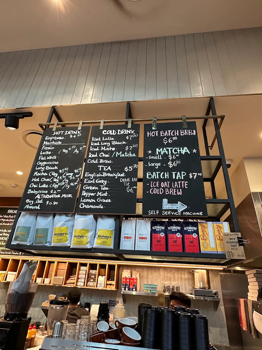 Menu, Bourke Street Bakery North Sydney