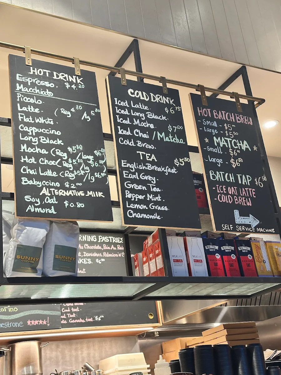 Menu, Bourke Street Bakery North Sydney