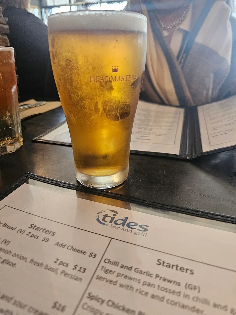 Menu, Tides Bar and Grill