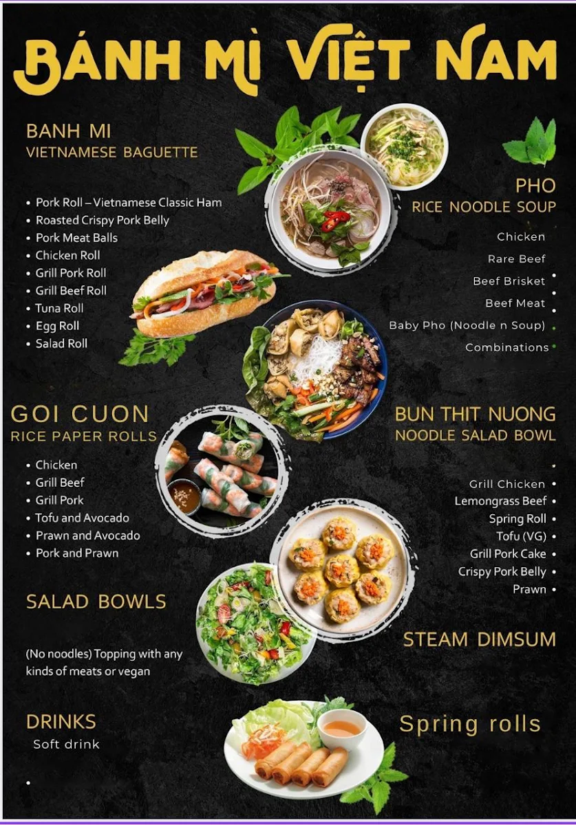 Menu, Tia's Banh Mi