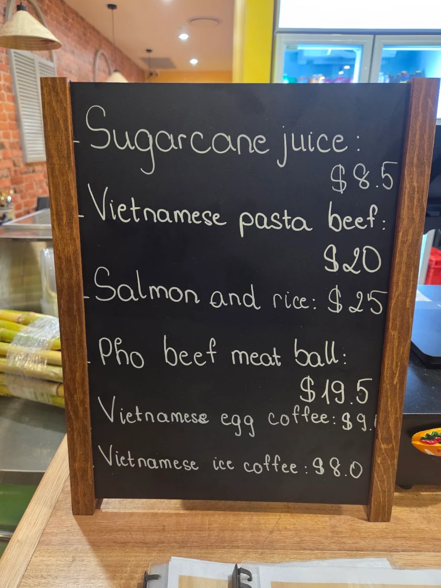 Menu, Tia's Banh Mi