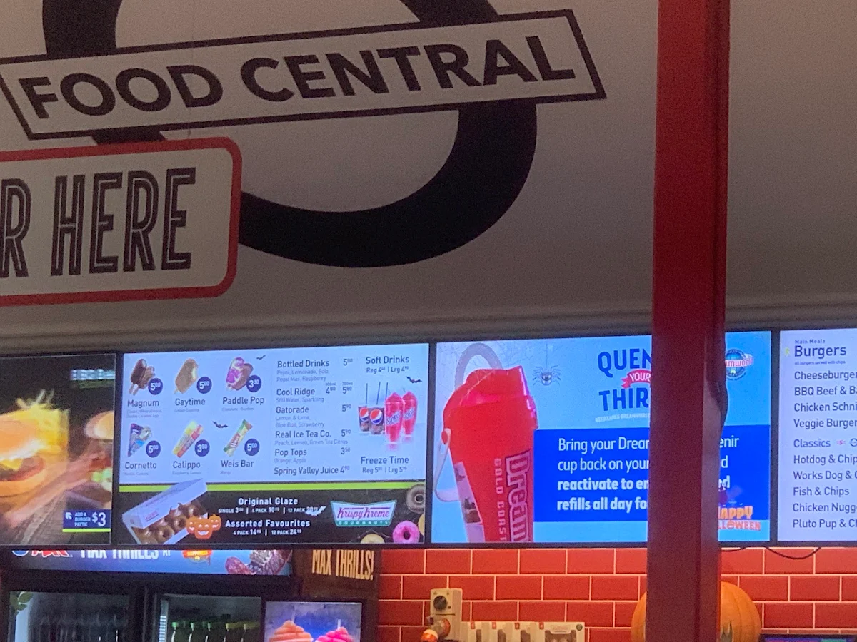 Menu, Food Central