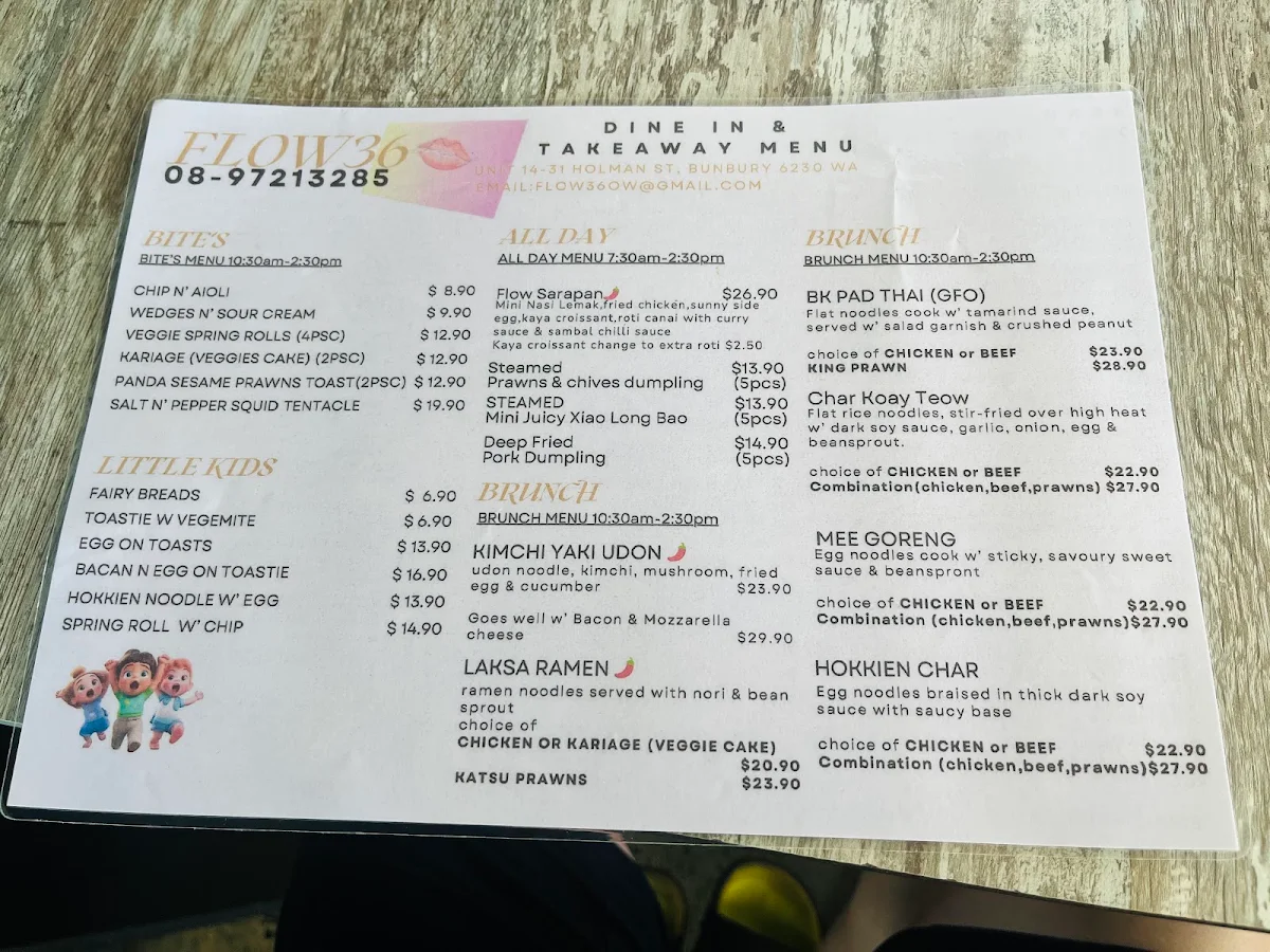 Menu, Flow 36