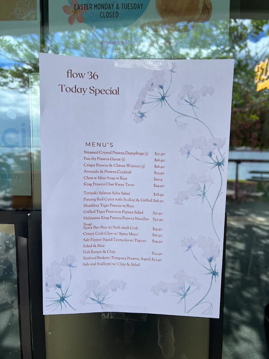 Menu, Flow 36