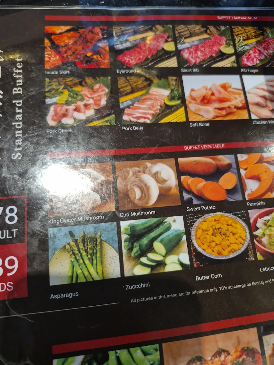 Menu, Ryoh Japanese BBQ