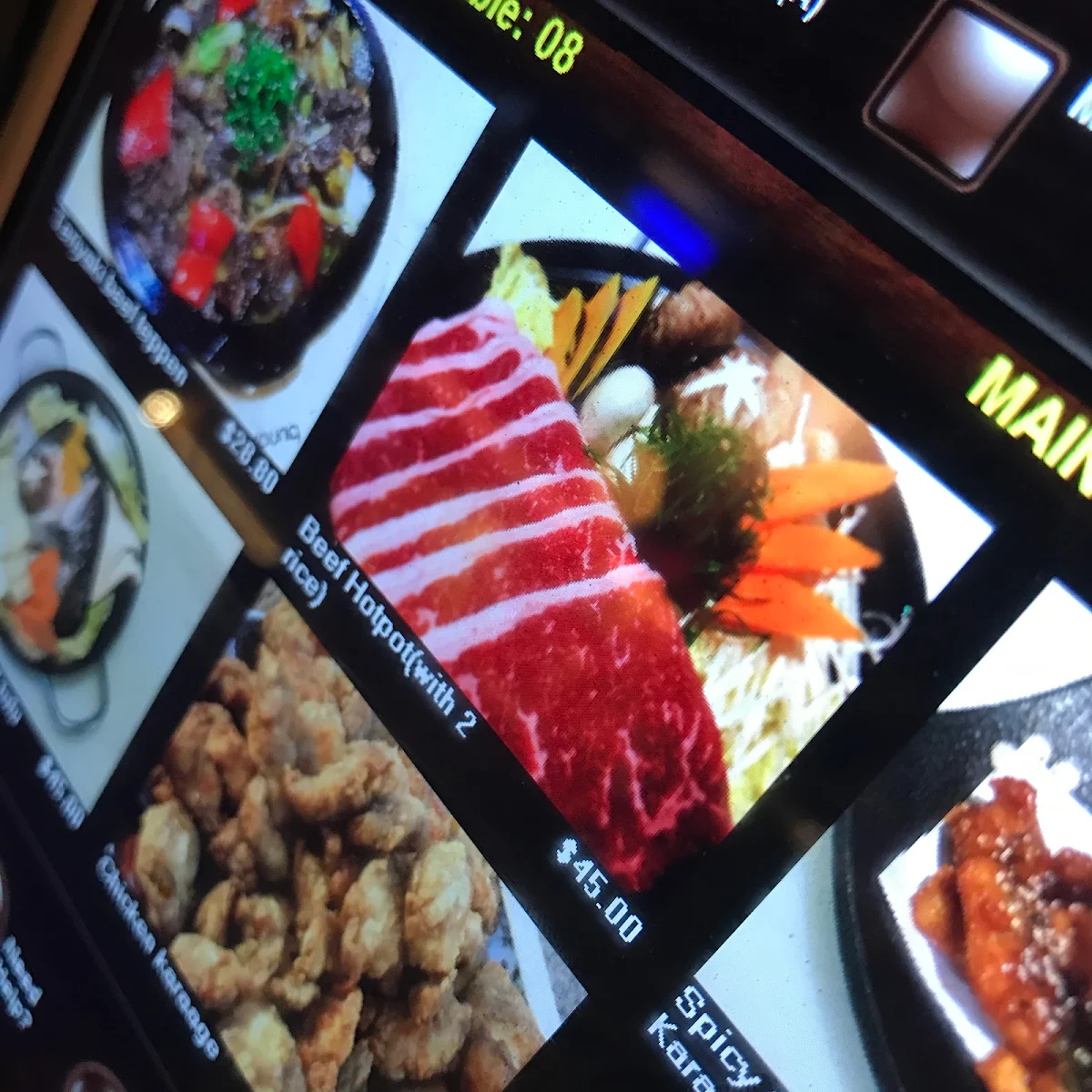 Menu, Ryoh Japanese BBQ