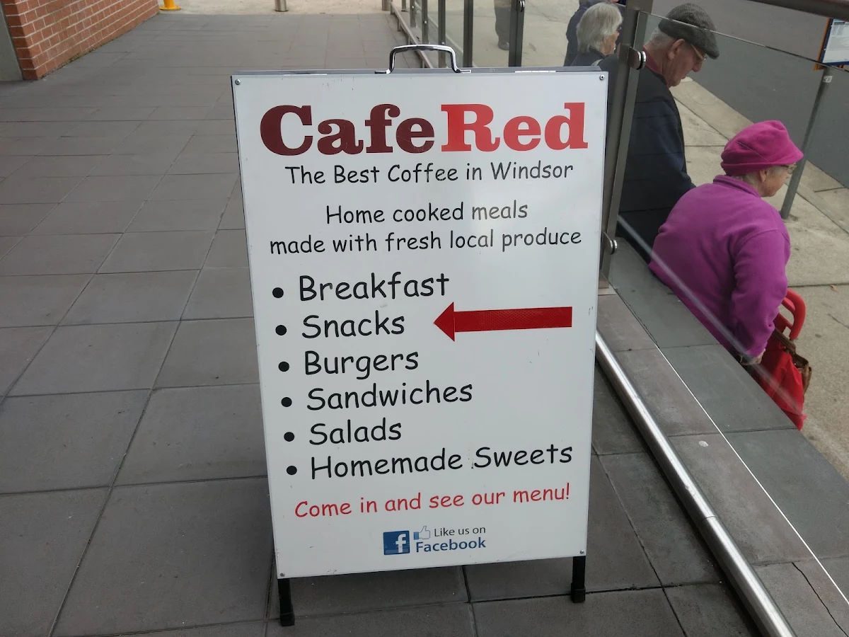 Menu, Cafe Red