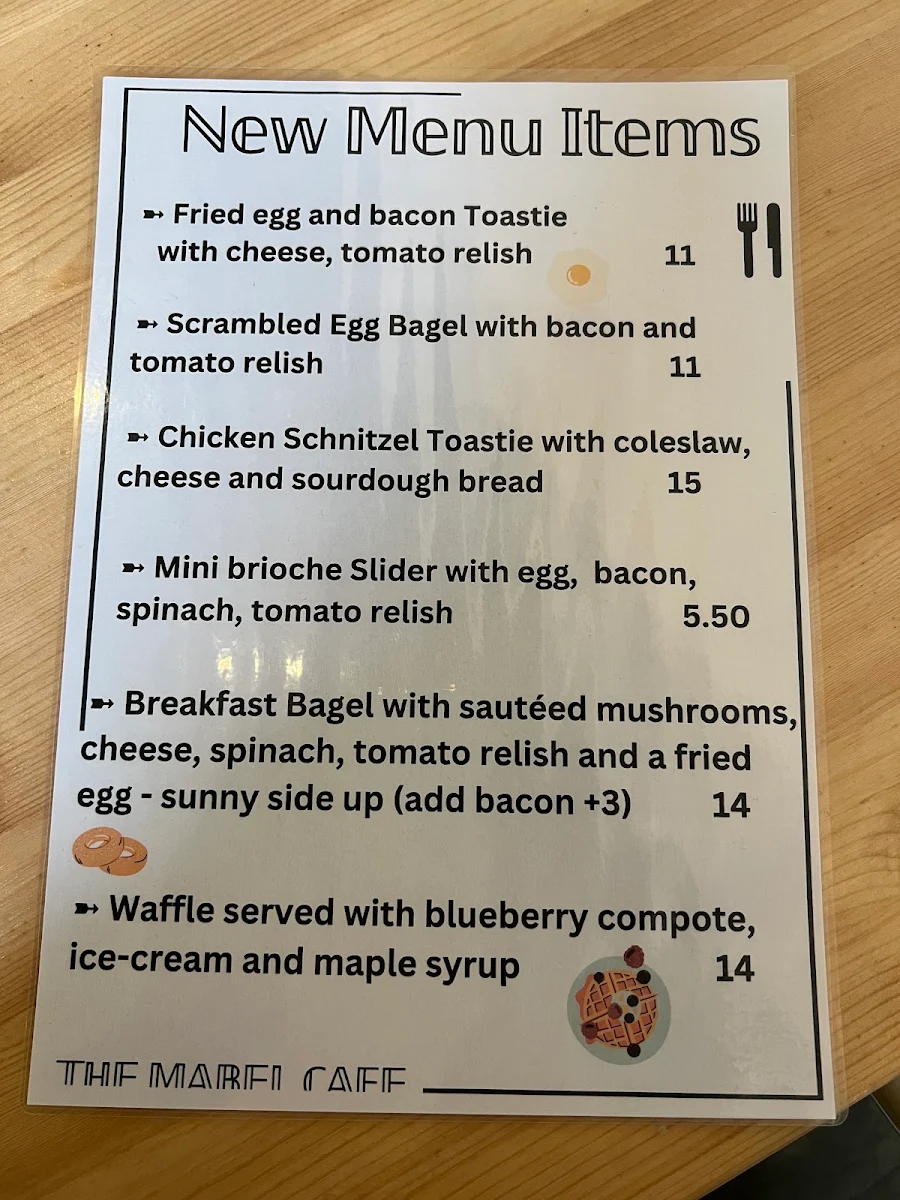 Menu, The Mabel