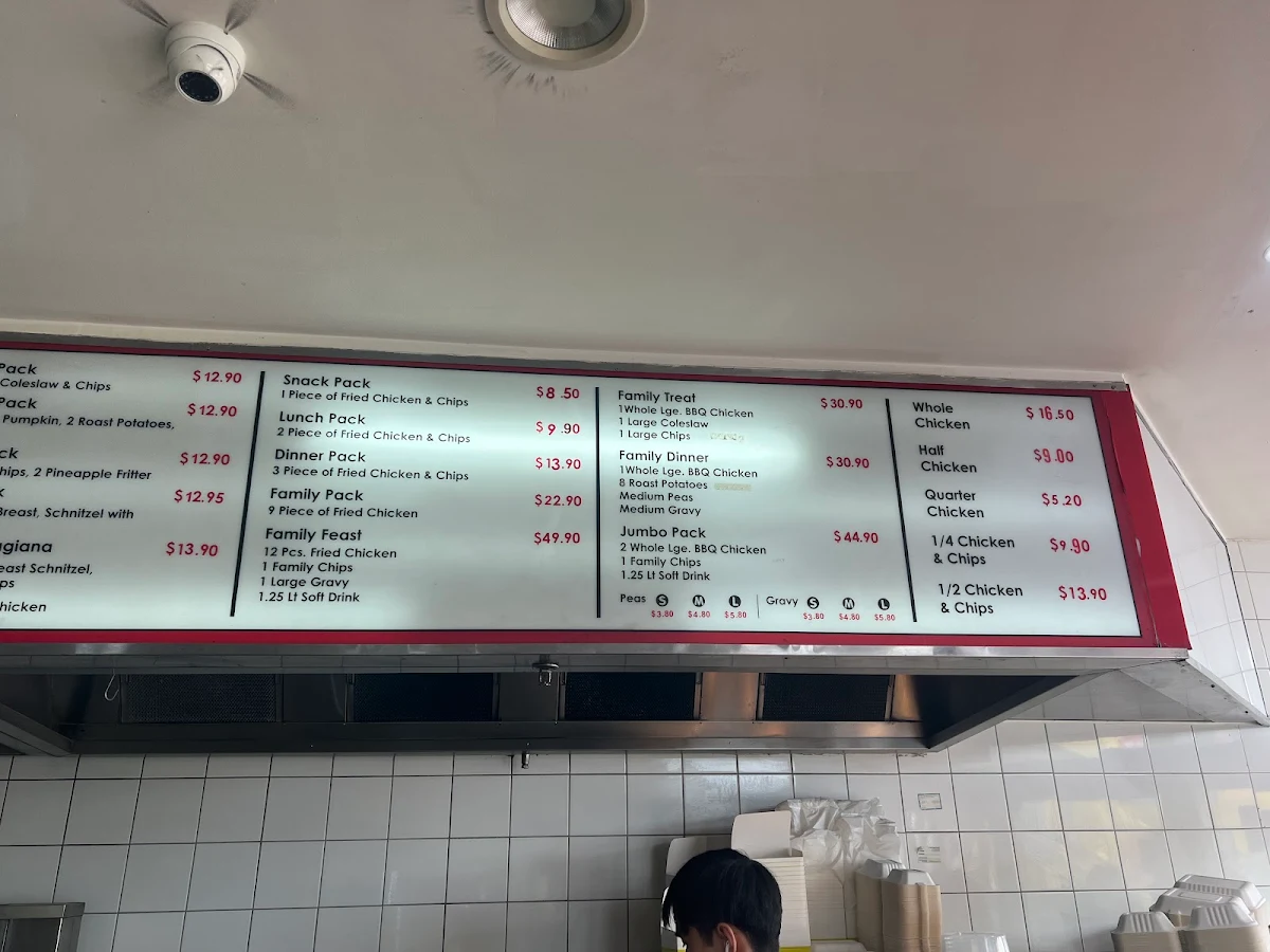 Menu, Goody's Original Charcoal Chicken