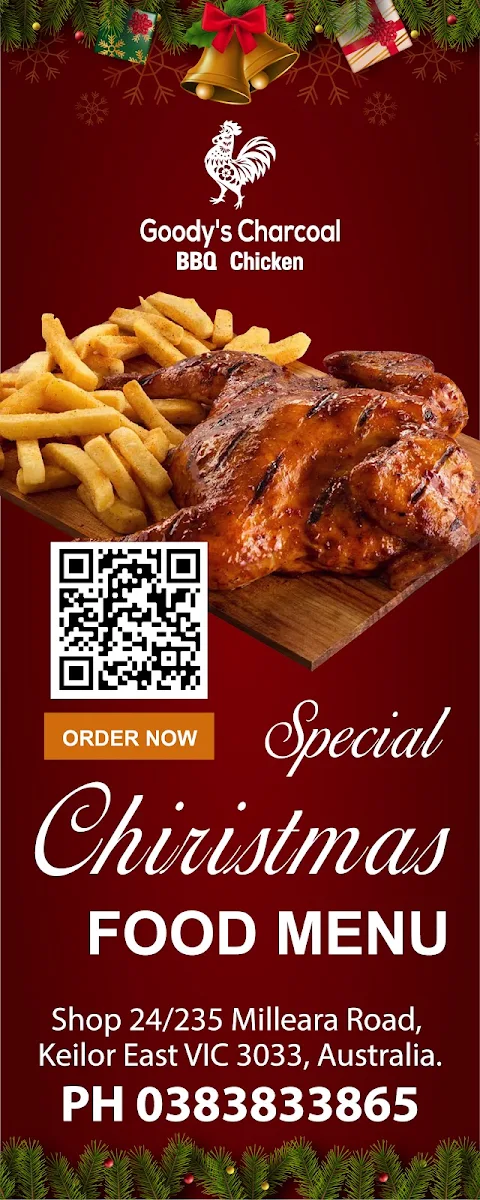 Menu, Goody's Original Charcoal Chicken
