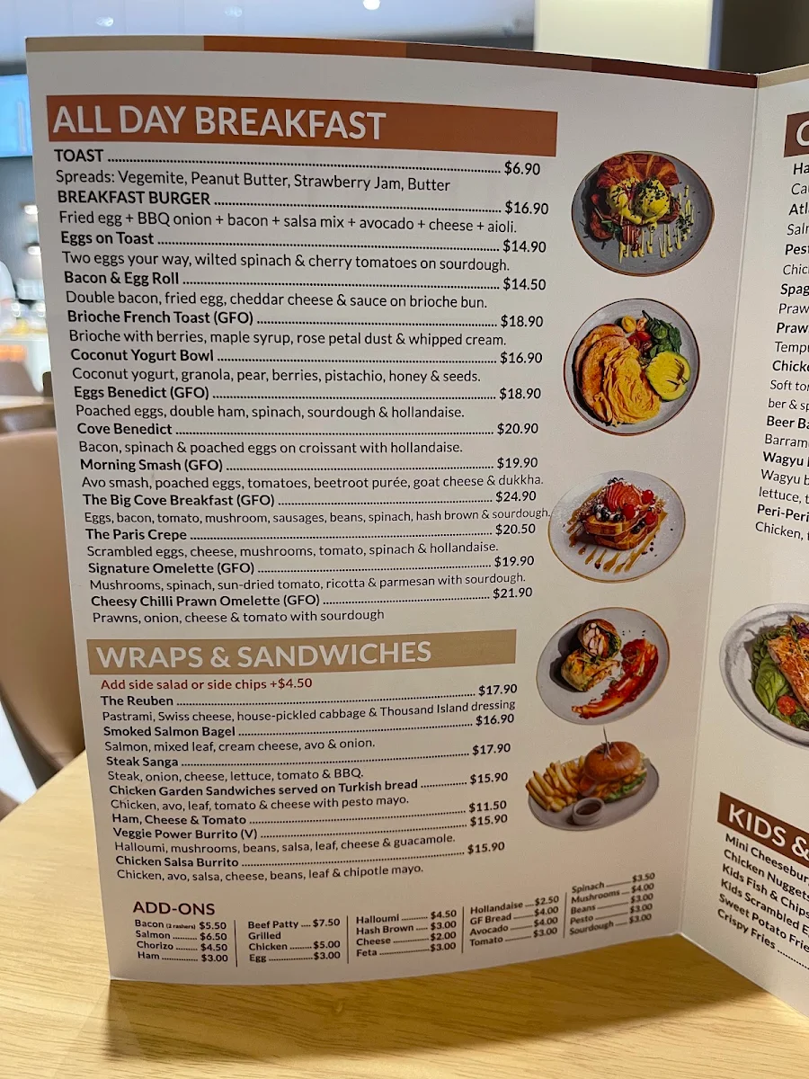 Menu, Caffeine Cove Wyoming