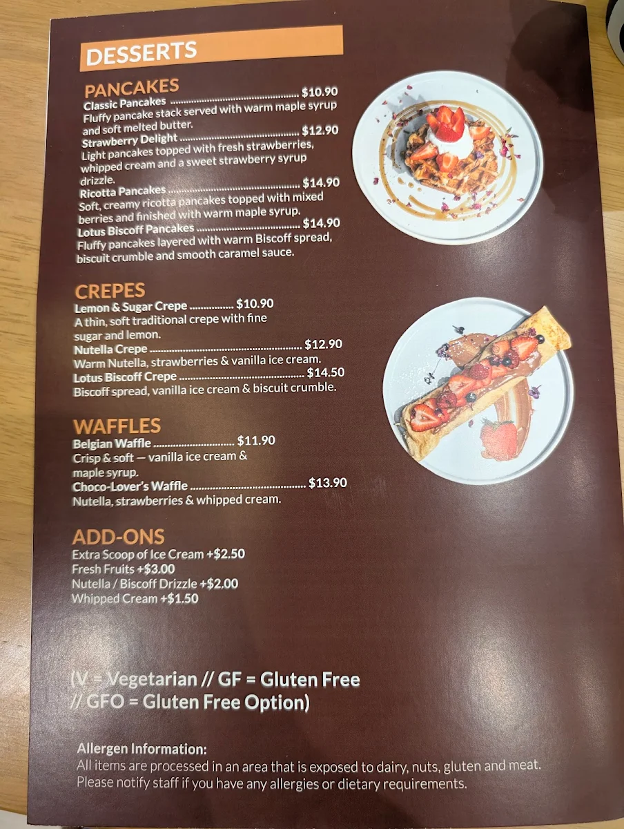 Menu, Caffeine Cove Wyoming