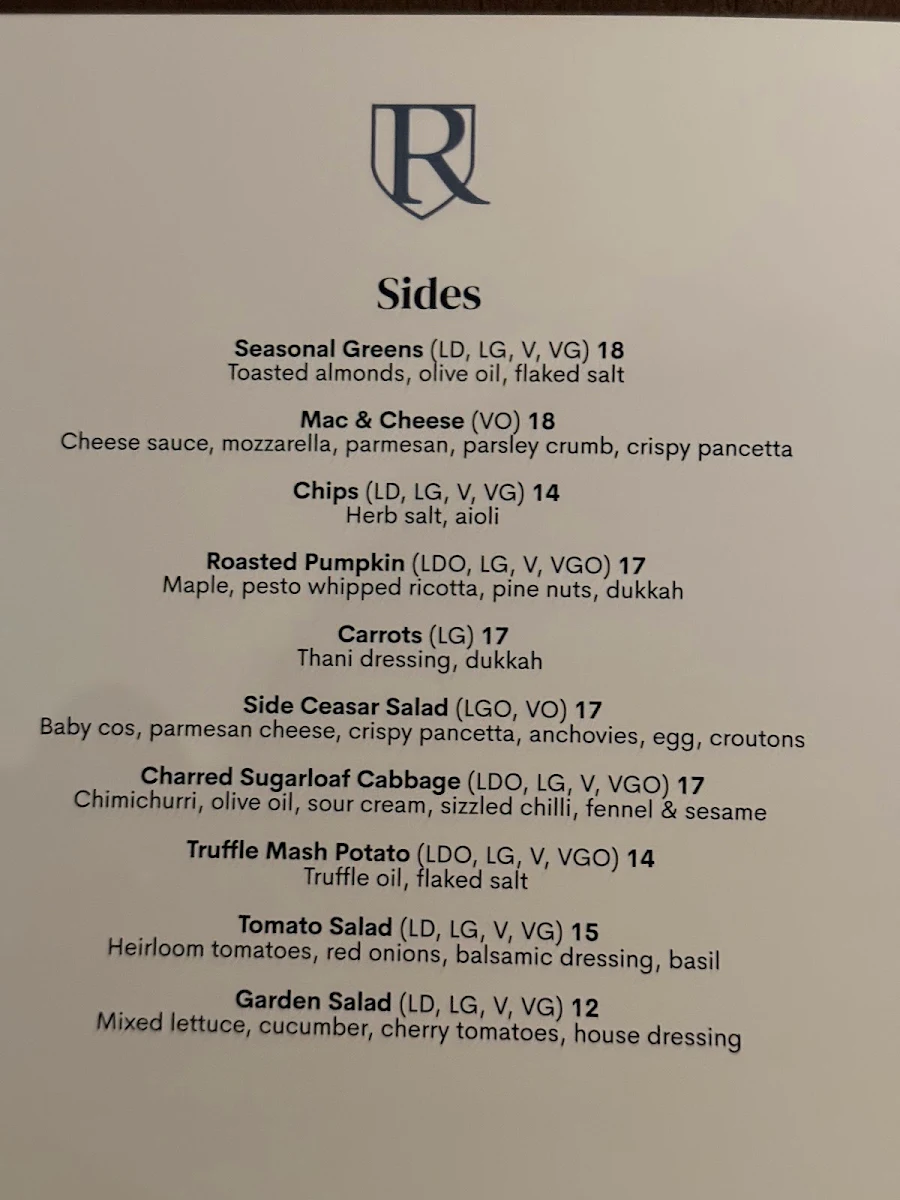 Menu, The Boatshed Restaurant