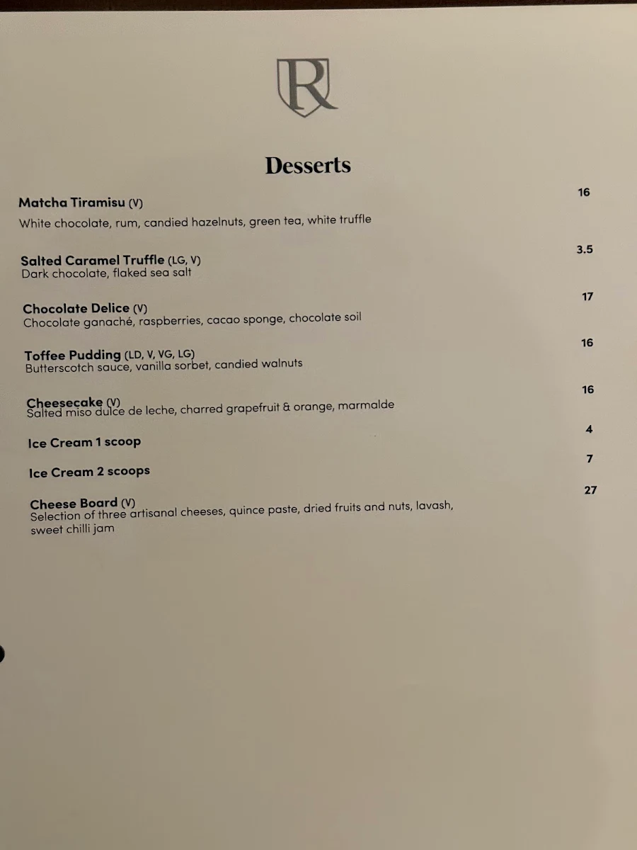 Menu, The Boatshed Restaurant