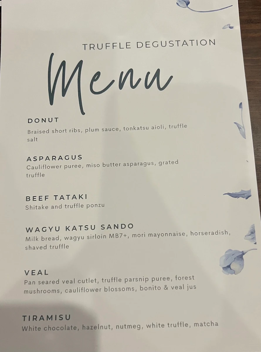 Menu, The Boatshed Restaurant