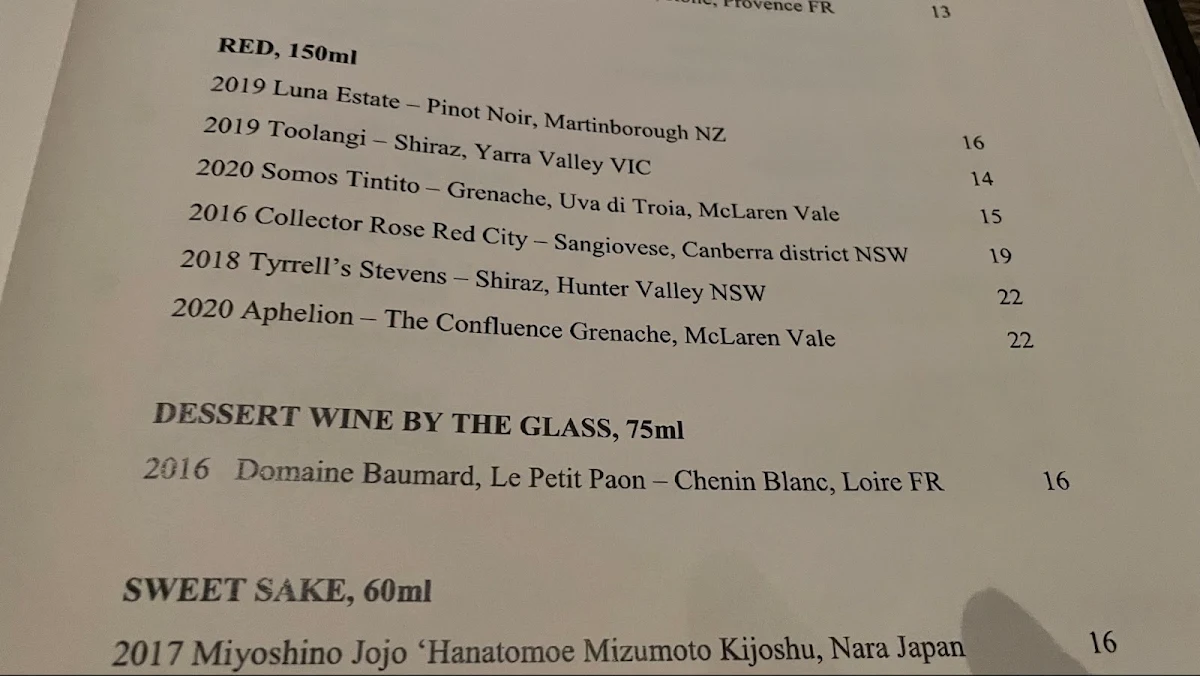 Menu, The Dining Room by James Viles