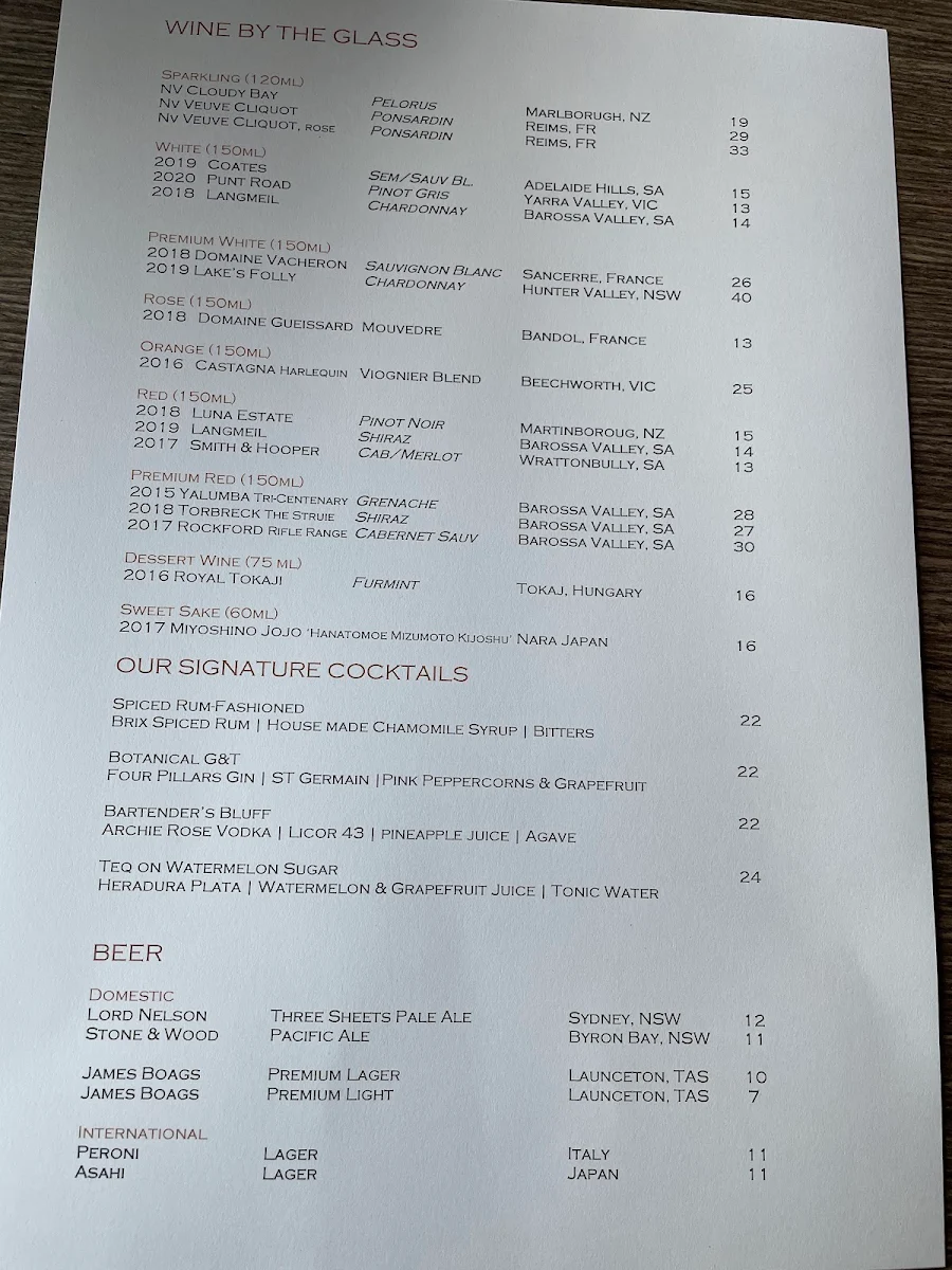 Menu, The Dining Room by James Viles