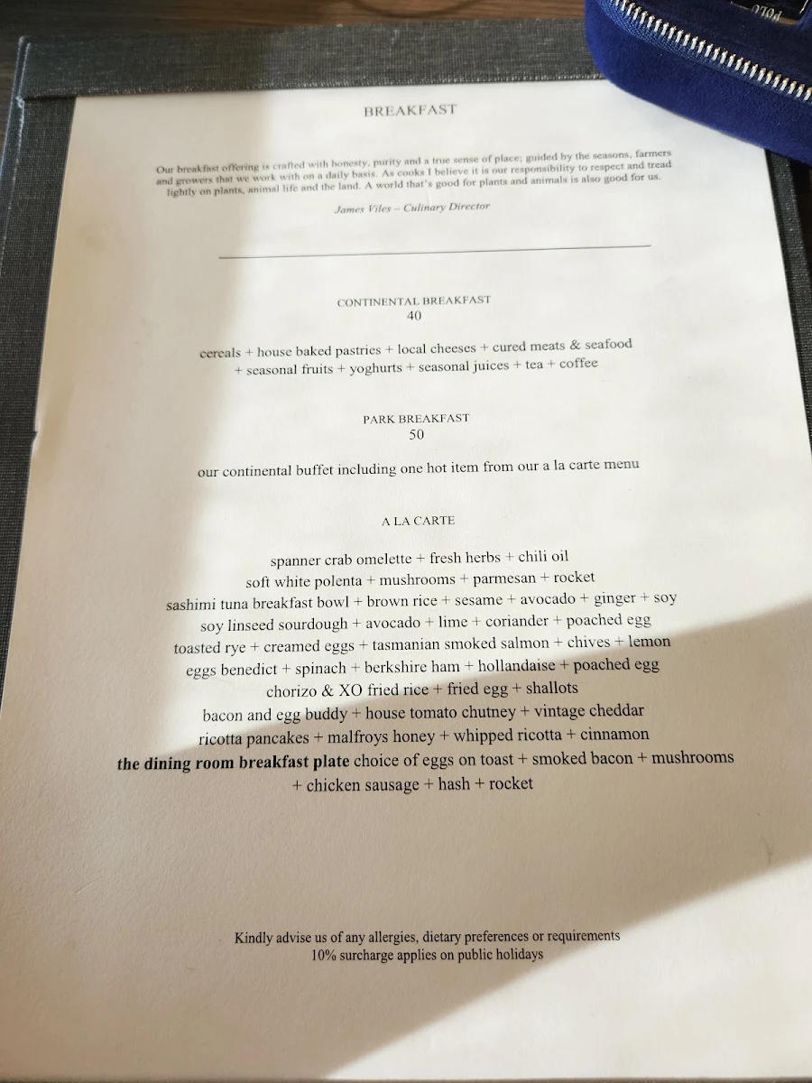 Menu, The Dining Room by James Viles