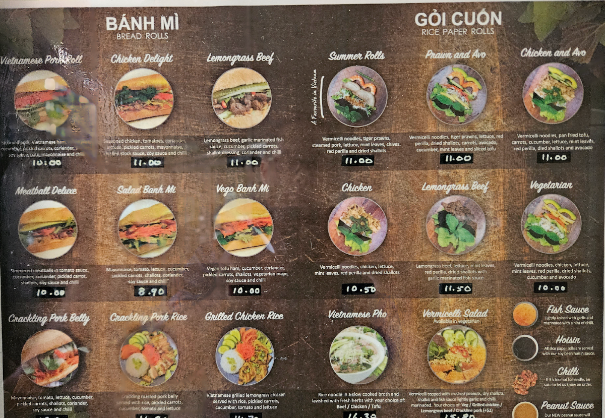 Menu, Rolls Sixty-six