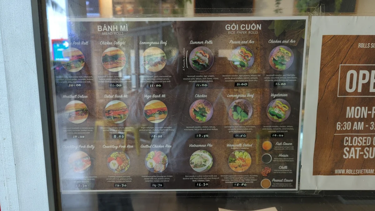 Menu, Rolls Sixty-six