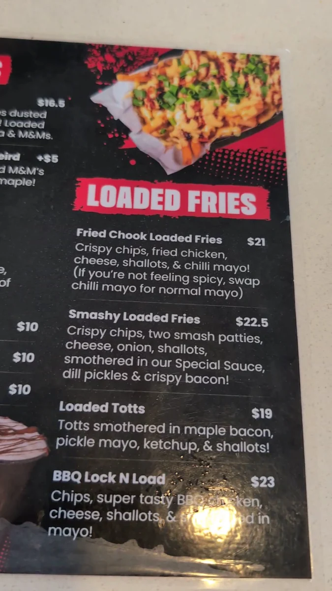 Menu, Hashtag Burgers and Waffles Ashgrove