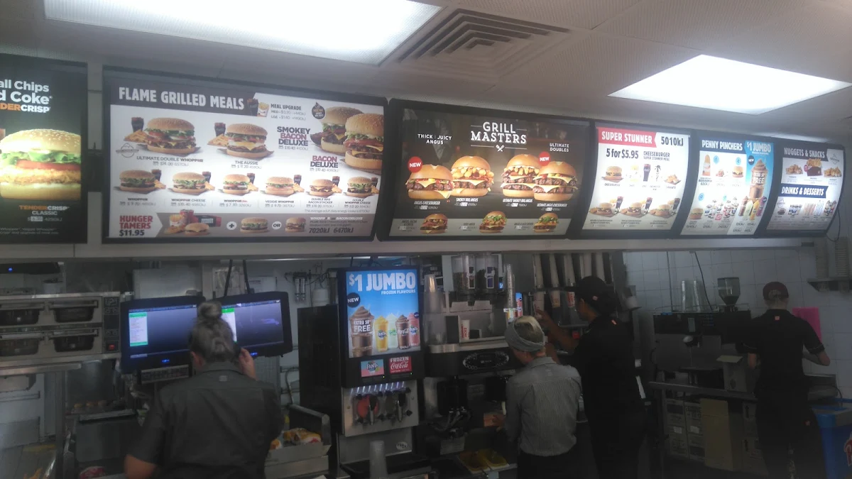 Menu, Hungry Jack's Burgers Strathpine
