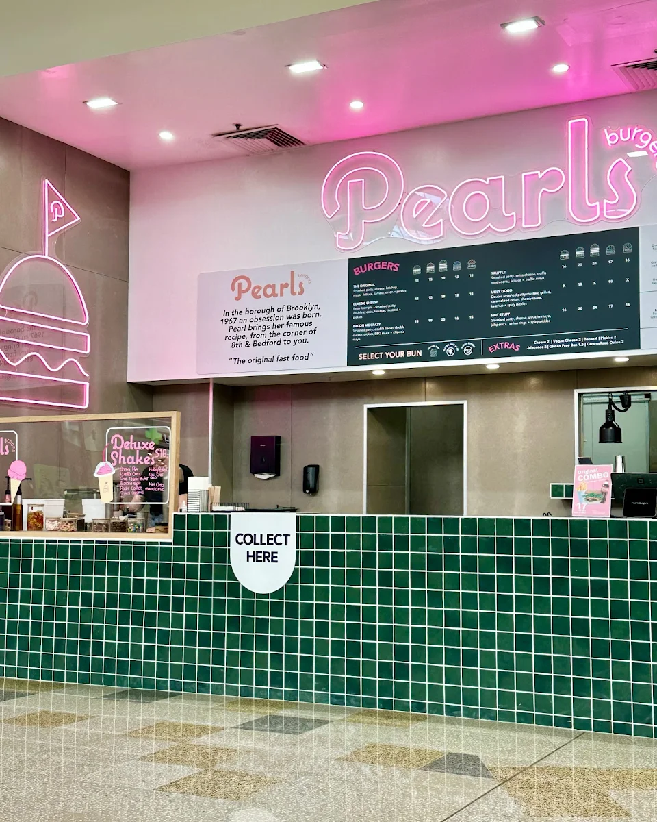 Menu, Pearls Burgers