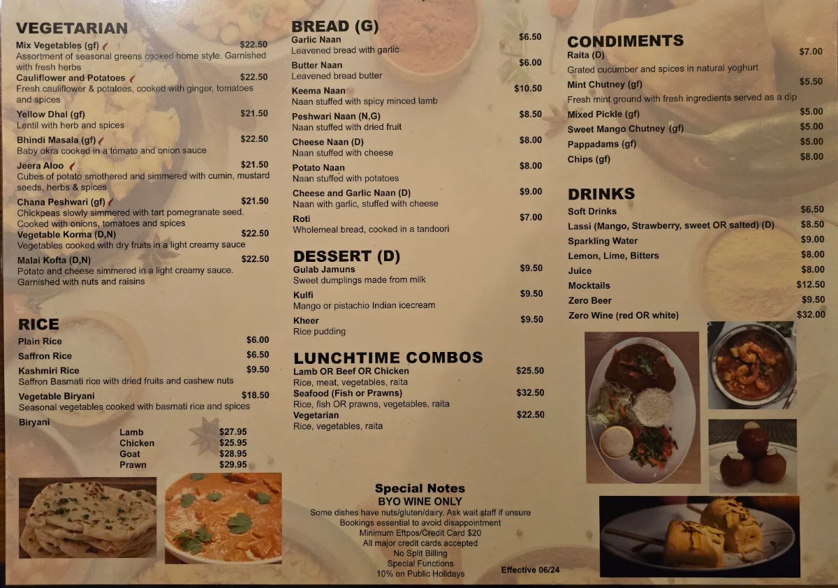 Menu, The Original Jewel of The Park