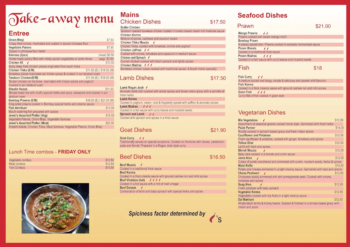 Menu, The Original Jewel of The Park
