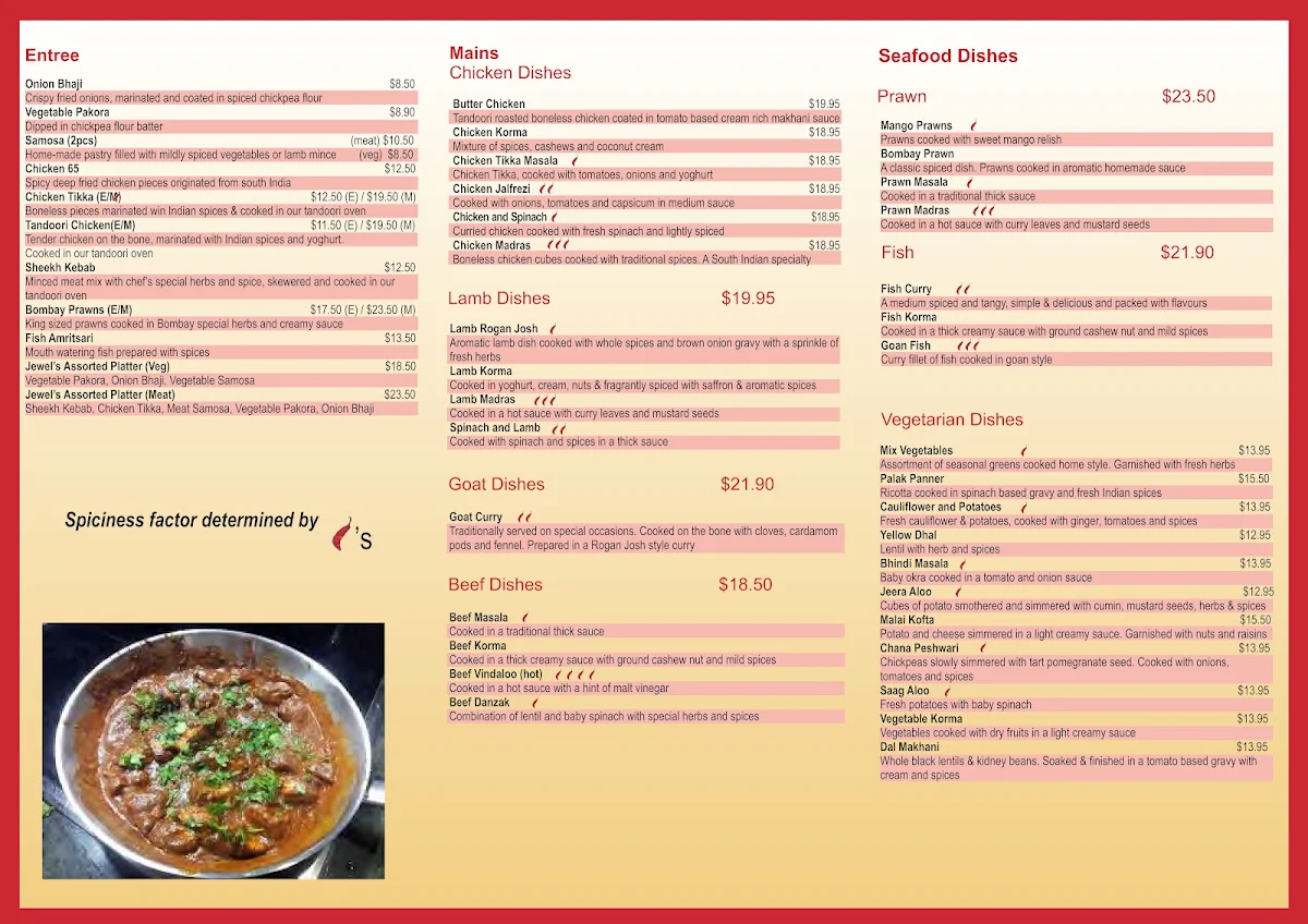 Menu, The Original Jewel of The Park