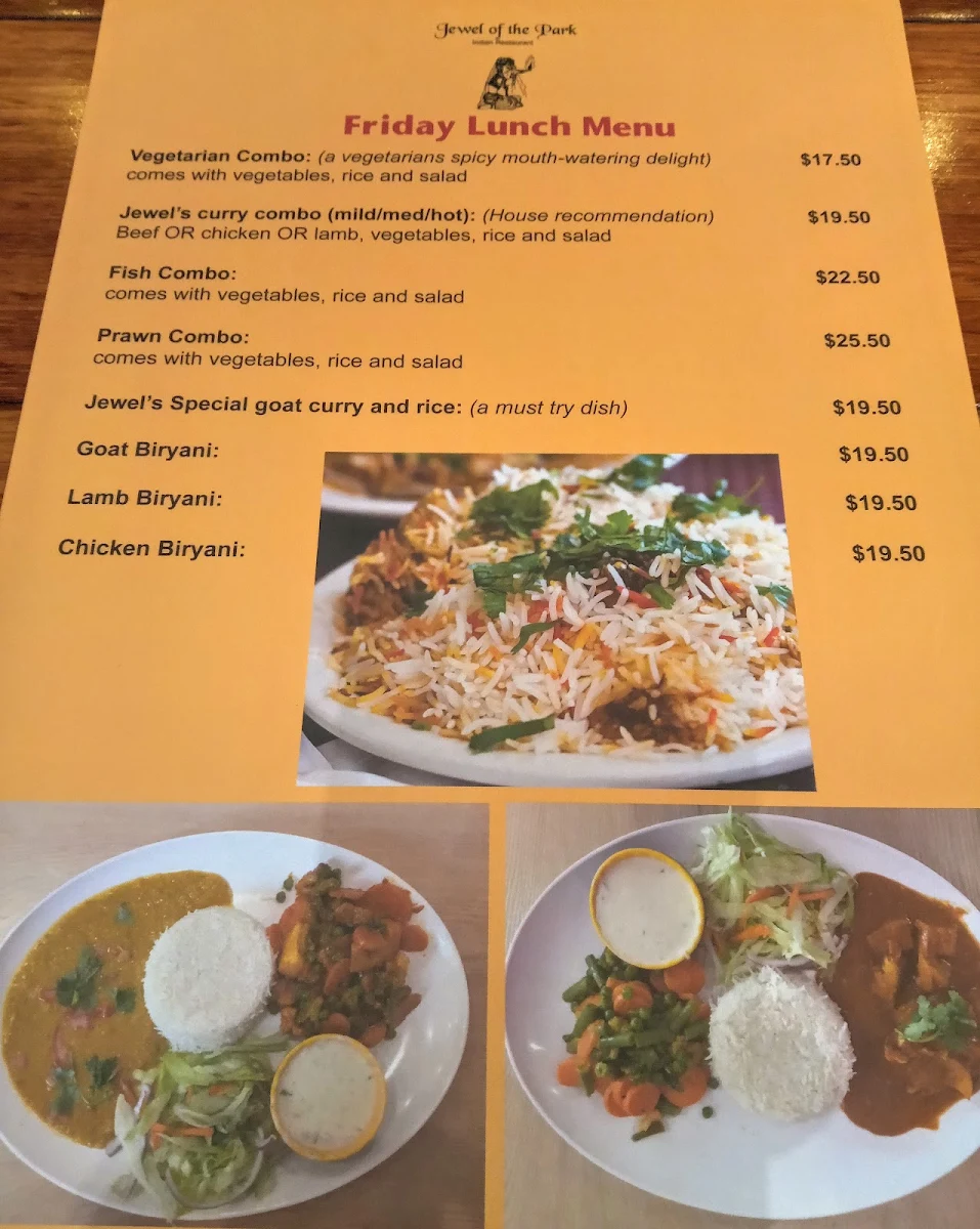 Menu, The Original Jewel of The Park