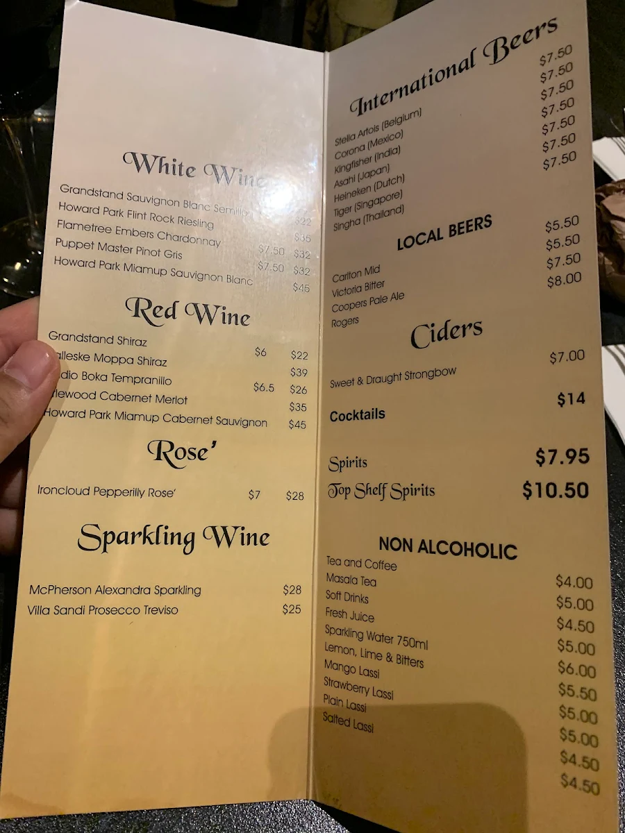 Menu, The Original Jewel of The Park