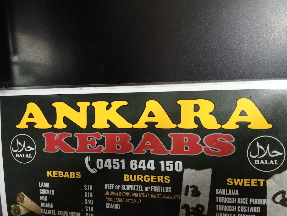 Menu, Ankara Kebabs