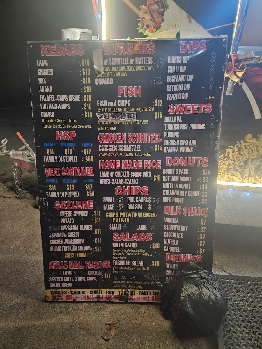 Menu, Ankara Kebabs