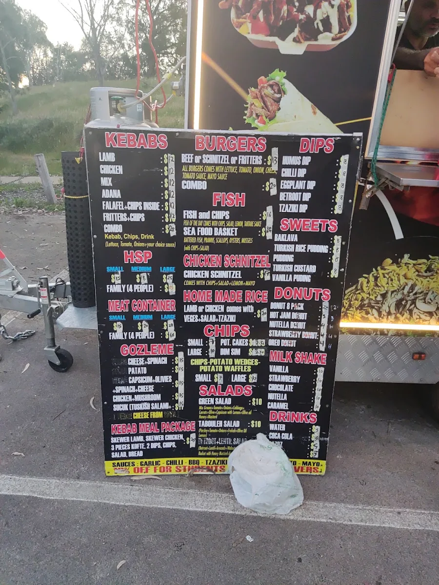 Menu, Ankara Kebabs