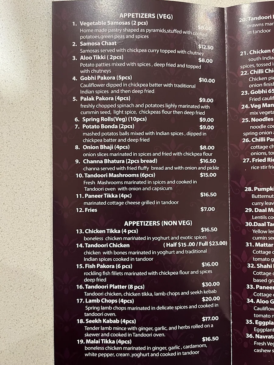 Menu, Masala & Mozzarella Restaurant Indo - Italian Dine In & Take Away
