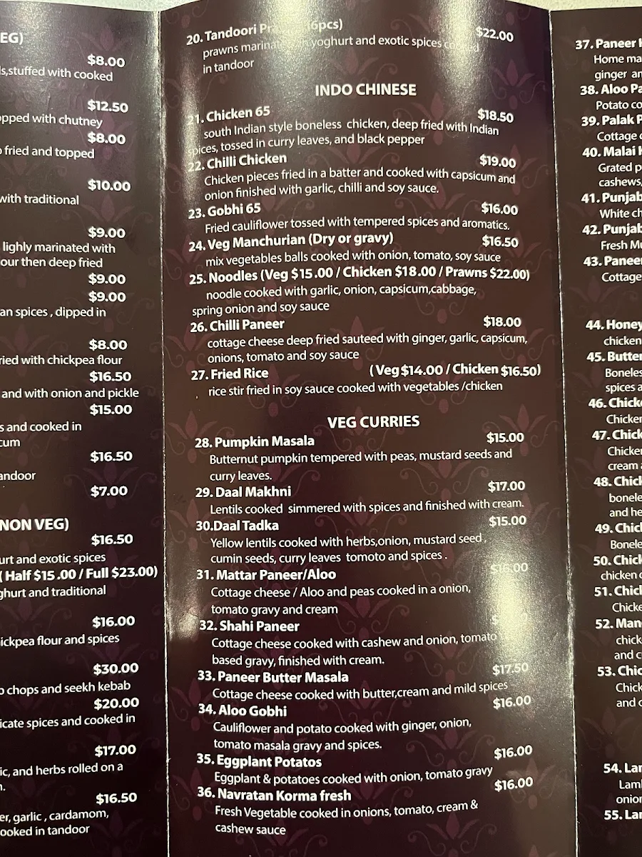 Menu, Masala & Mozzarella Restaurant Indo - Italian Dine In & Take Away