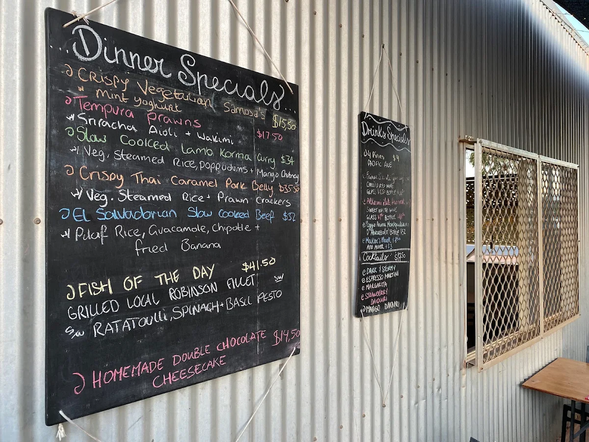 Menu, Adrift Cafe