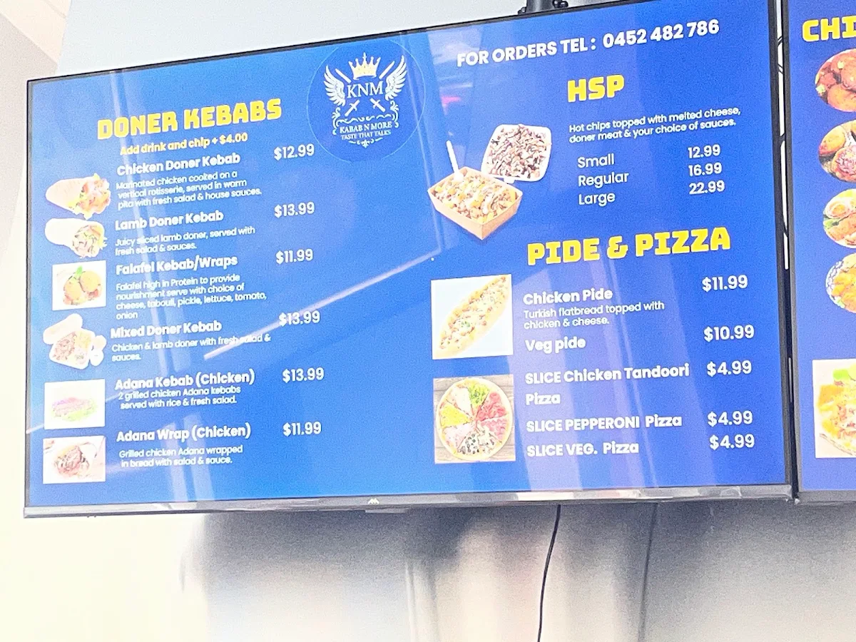 Menu, Kabab N More halal