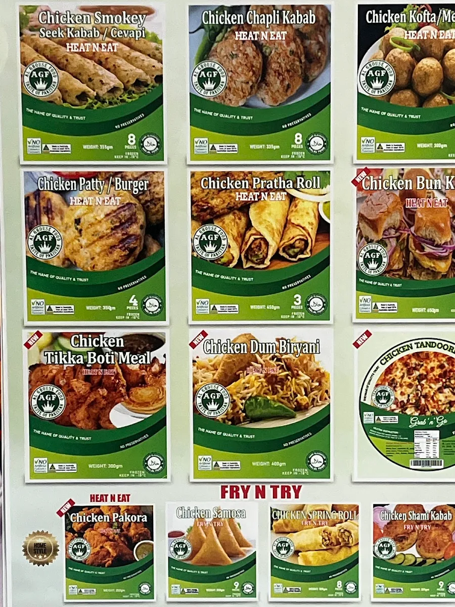 Menu, Kabab N More halal
