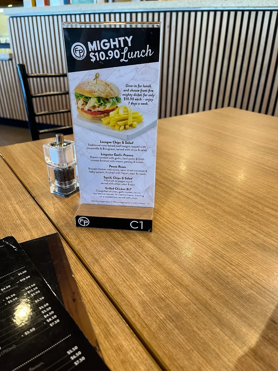 Menu, Fasta Pasta