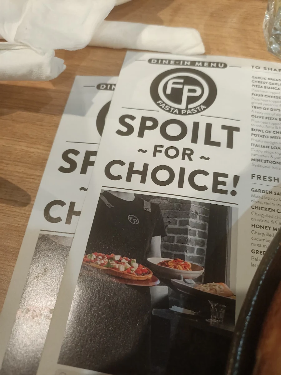 Menu, Fasta Pasta