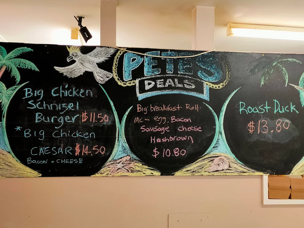 Menu, Macleay Island Takeaway