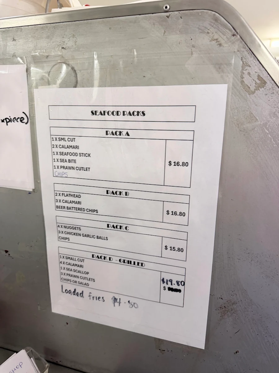 Menu, Macleay Island Takeaway
