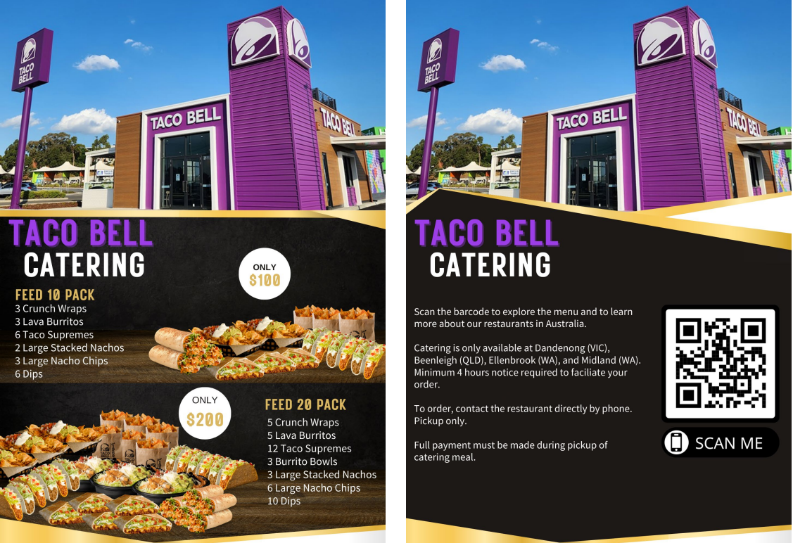 Menu, Taco Bell Ellenbrook North