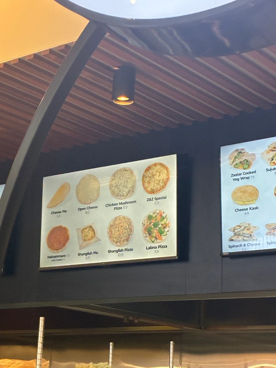 Menu, Zet and Zaatar