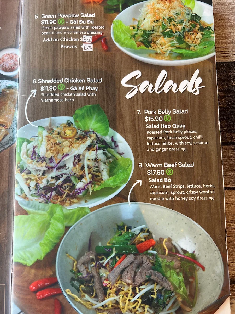 Menu, Vietnamese Delight
