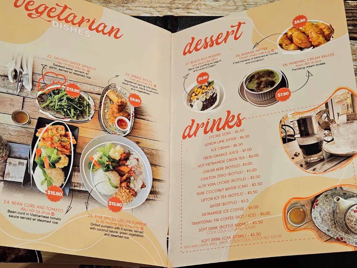 Menu, Vietnamese Delight